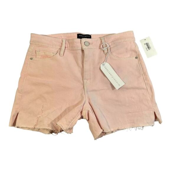 Sanctuary Denim Pink Frayed‎ Hem Cutoff Shorts Size 28 Distressed Casual - Picture 4 of 16